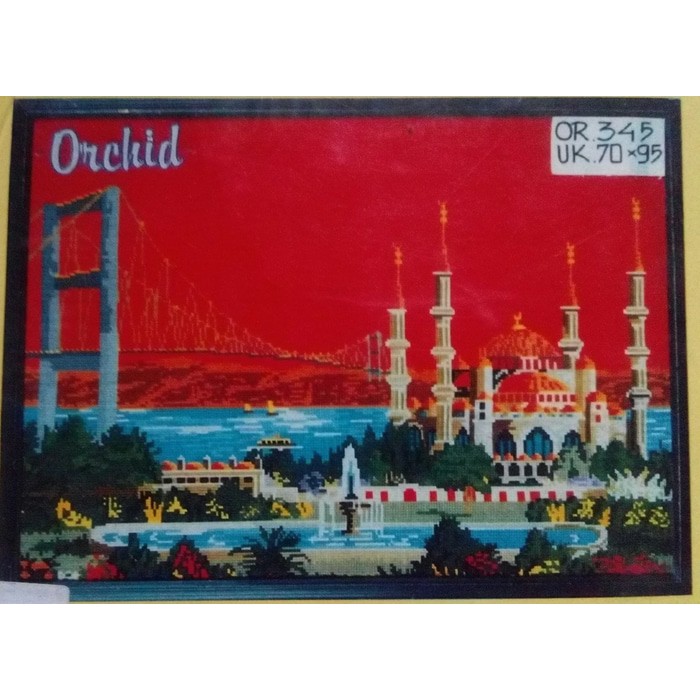 KRUISSTEEK KRISTIK ORCHID MOTIF MASJID or 345