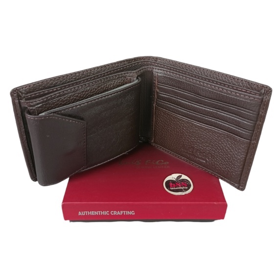 Dompet Pria Kulit Asli Free Card Holder Model Lipat Dua Casual Men Wallet