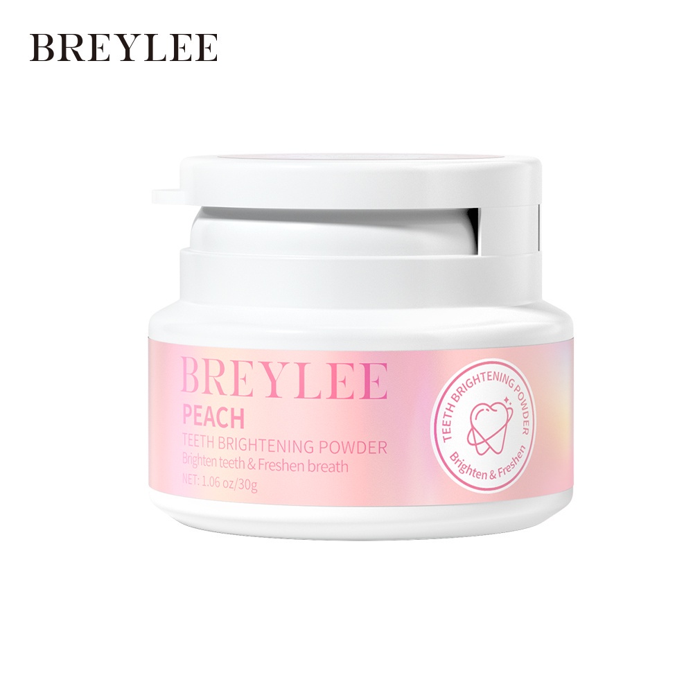 READY! BREYLEE WHITENING TEETH POWDER - PEMUTIH GIGI POWDER - PASTA GIGI PEMUTIH /Peach/Freezing Mint/Lime/Green Tea 30GR