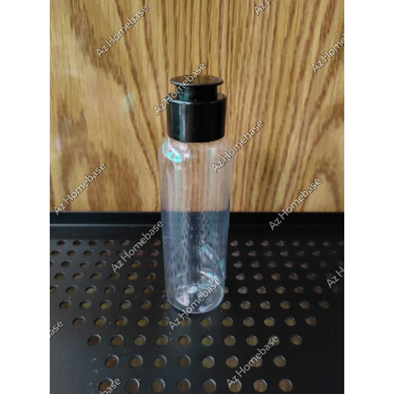 Botol Fliptop 100ml Natural Fliptop Hitam - Botol PET 100ml Fliptop Jamur -Botol Round Fliptop 100ml
