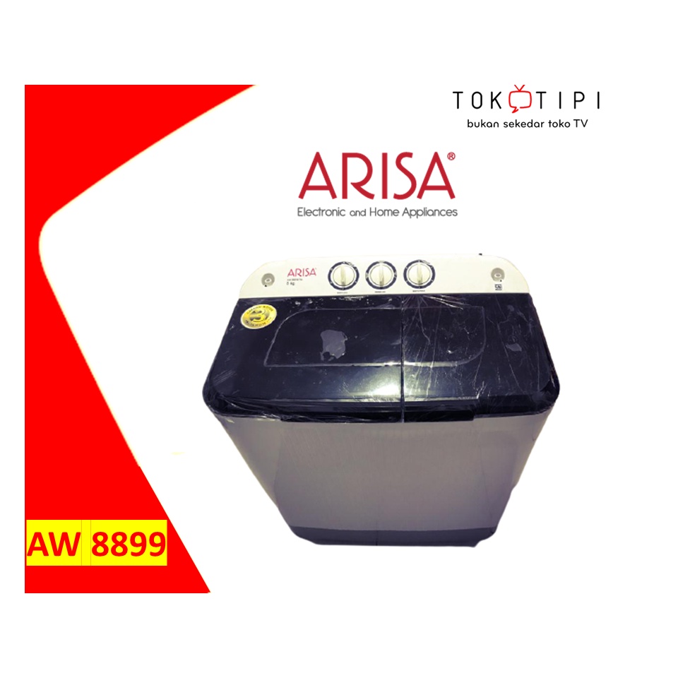 Mesin Cuci 2 tabung Murah ARISA 8 kg AW8898 Low watt AW 8898 hemat