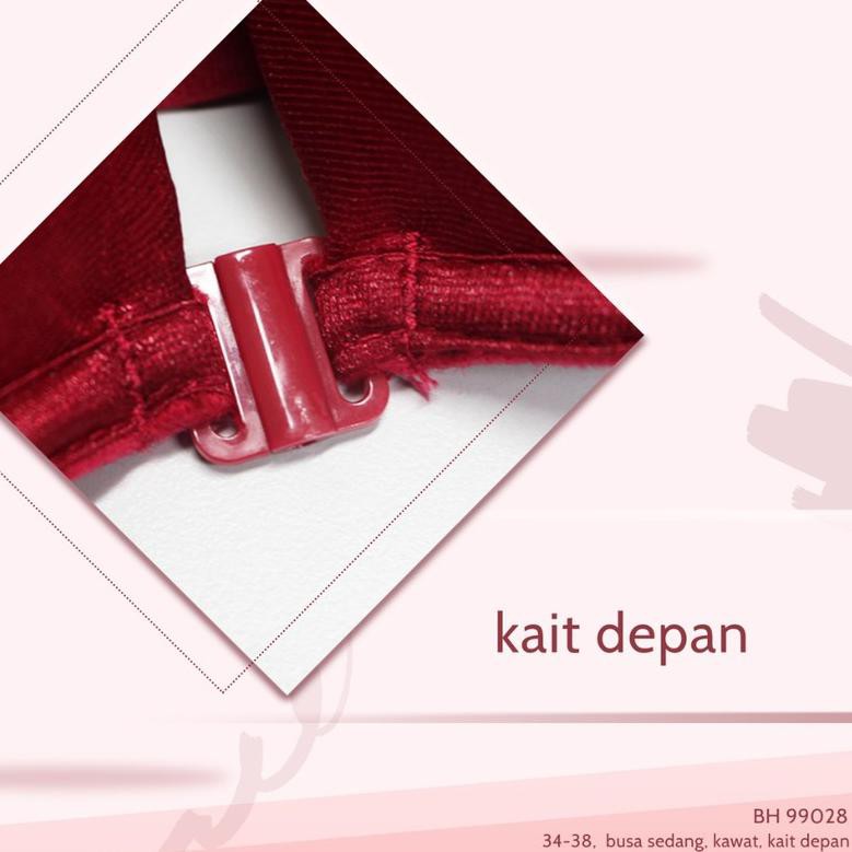 ✱ Sorex Fashion Bra Pesta Tali Double X Kait Depan Busa Sedang Kawat Setara Cup B BH 99028 ♠