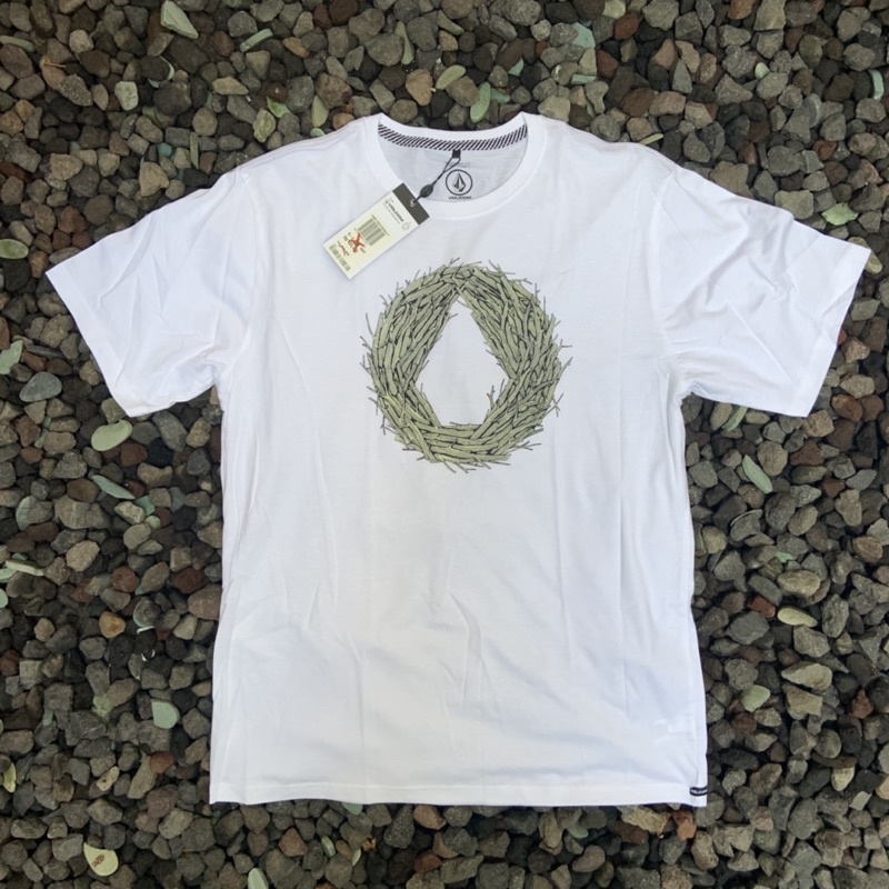 volcom putih drift wood baju kaos original 100% sale