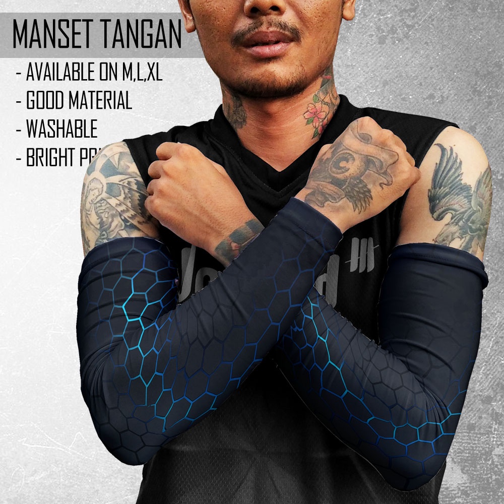 Manset Tangan Arm Sleeve Deker Lengan Pria Wanita Mancing Elastis 225 - Deker Voli