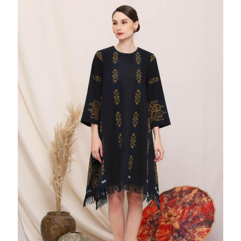 dress wwnita tenun - tunik wanita tenun - tunik casual - dress casual