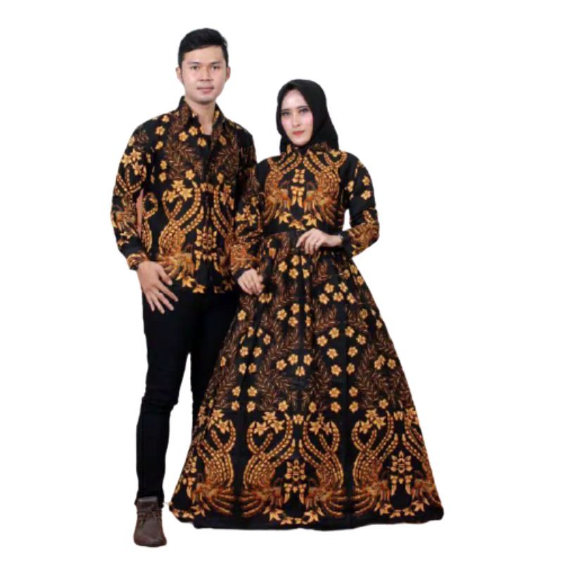 MAJUJAYA BATIK - COUPLE BATIK GAMIS / DRESS BATIK COUPLE - CB308-KODE 6
