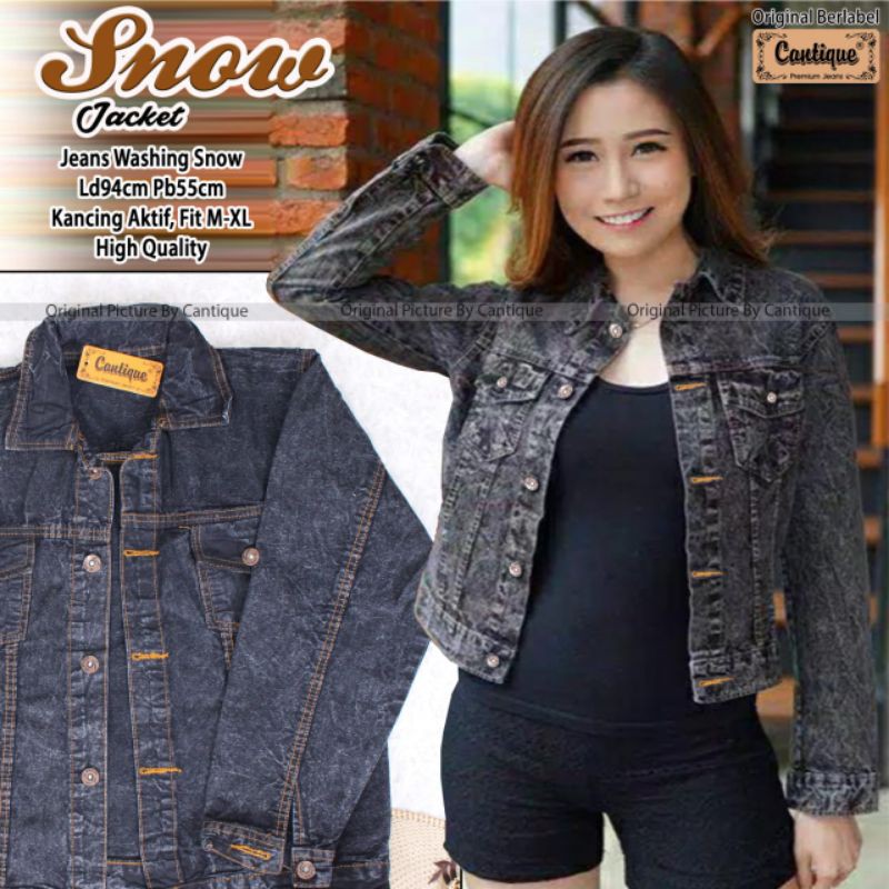 {PREMIUM JEANS} SNOW JEANS JAKET WANITA by CANTIQUE