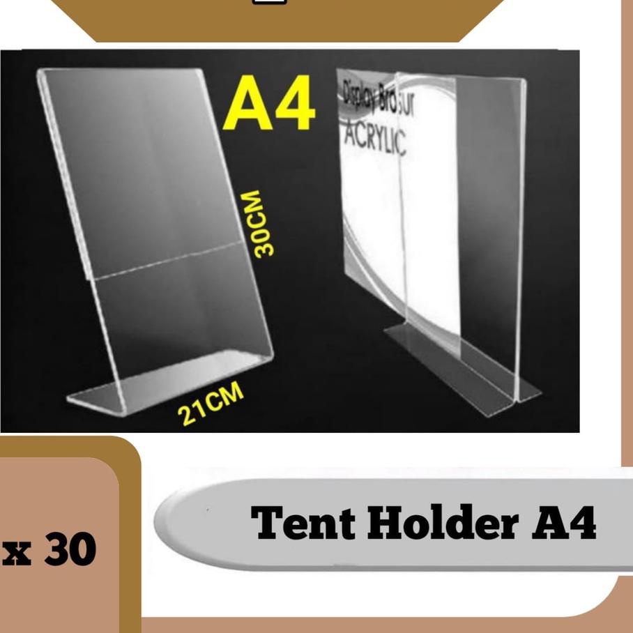 

ㄳ TEMPAT BROSUR / TENT HOLDER / TENT CARD AKRILIK DISPLAY UKURAN A4 BARU 2886 ✦