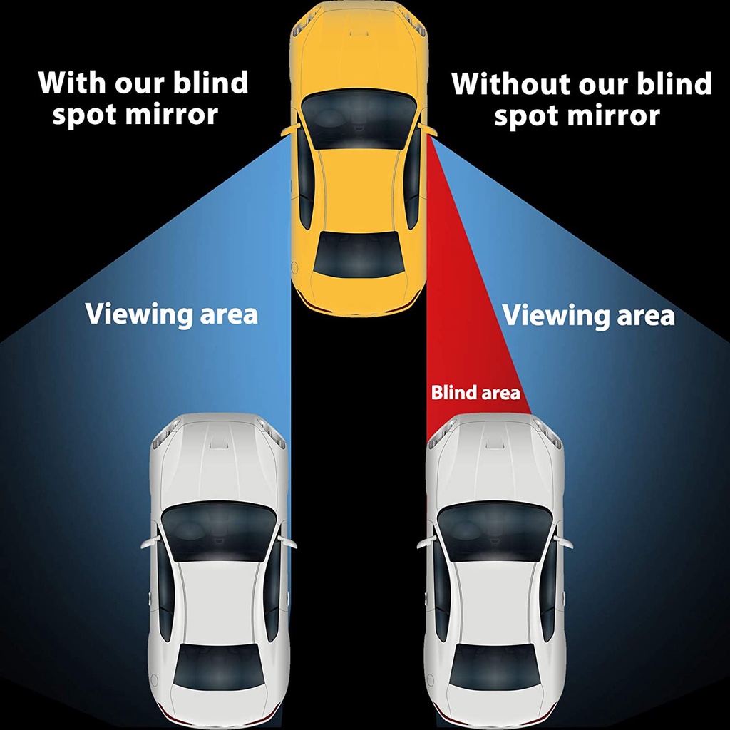2pcs Frameless Convex Mirror Round HD Kaca Blind Spot Mirror Dengan 360derajat Spion Samping Mobil Convex Rear View Mirror Cars Adjustable Wide Angle
