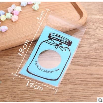 

CVCV103 Plastik Fancy Cookies - Kue - Permen - Roti Bottle Blue 12x18