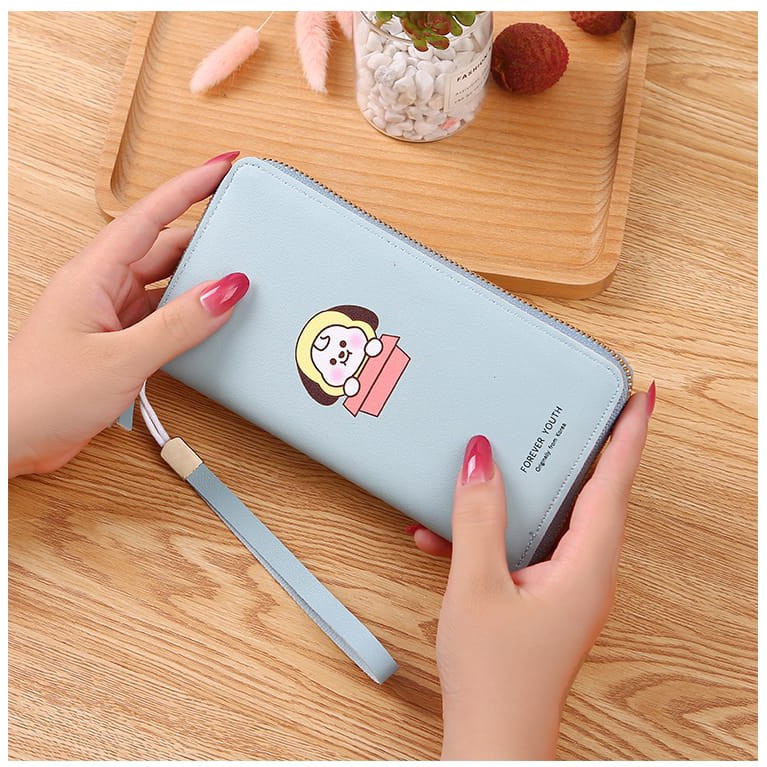 ( Fy ) COD Dompet Panjang D31 Wanita IMPORT Dompet BT21 Dompet WAnita panjang Import MURAH Real Pict