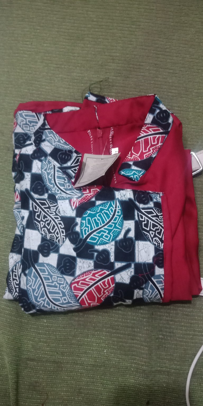 Batik Tunik Shibori Jumputan Terbaru Size S-3l / Hrb026 Yelbor Navbor / Biru Putih / Original..