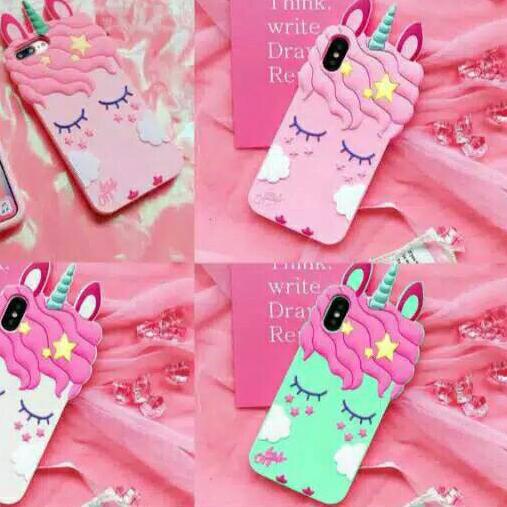 Case 3D Redmi 4a 4x 5a 6a karakter Unicorn Casing Soft