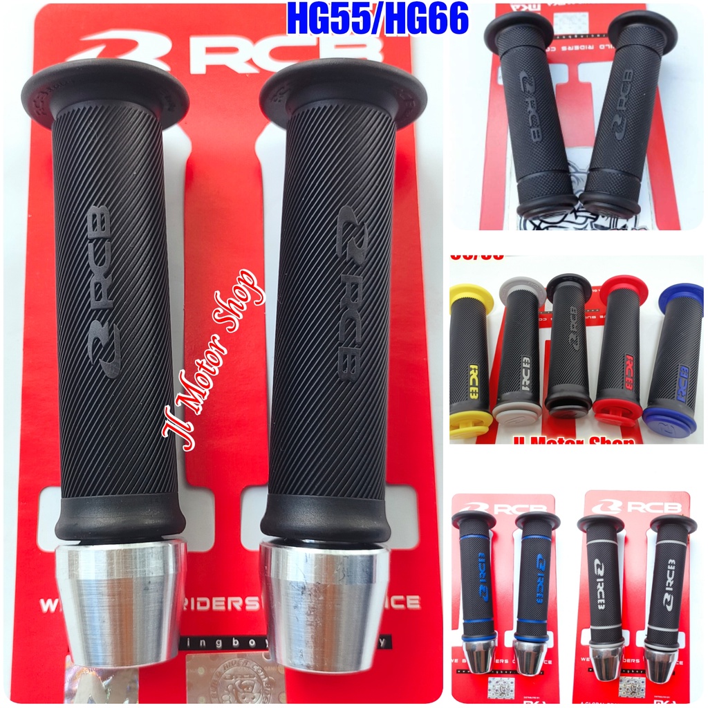 HANDFAT HANDGRIP GRIP RCB ORIGINAL HG66 HG55 Bulu Malaysia - Karet Stang Pegangan RCB HG 55 66 Plus Jalu Stang Merah Hitam Biru Kuning Grey HANDFAT RCB