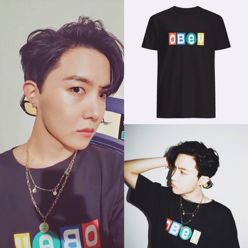 TSHIRT OBEY JHOPE BTS / Kaos Sablon / Tumblr Tee cotton combed 30s