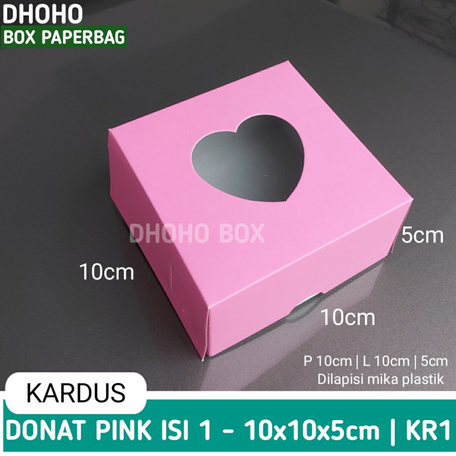 

ISI 50 BIJI kardus donat bakpao isi 1 pink kr1 | kotak kue dus roti box souvenir