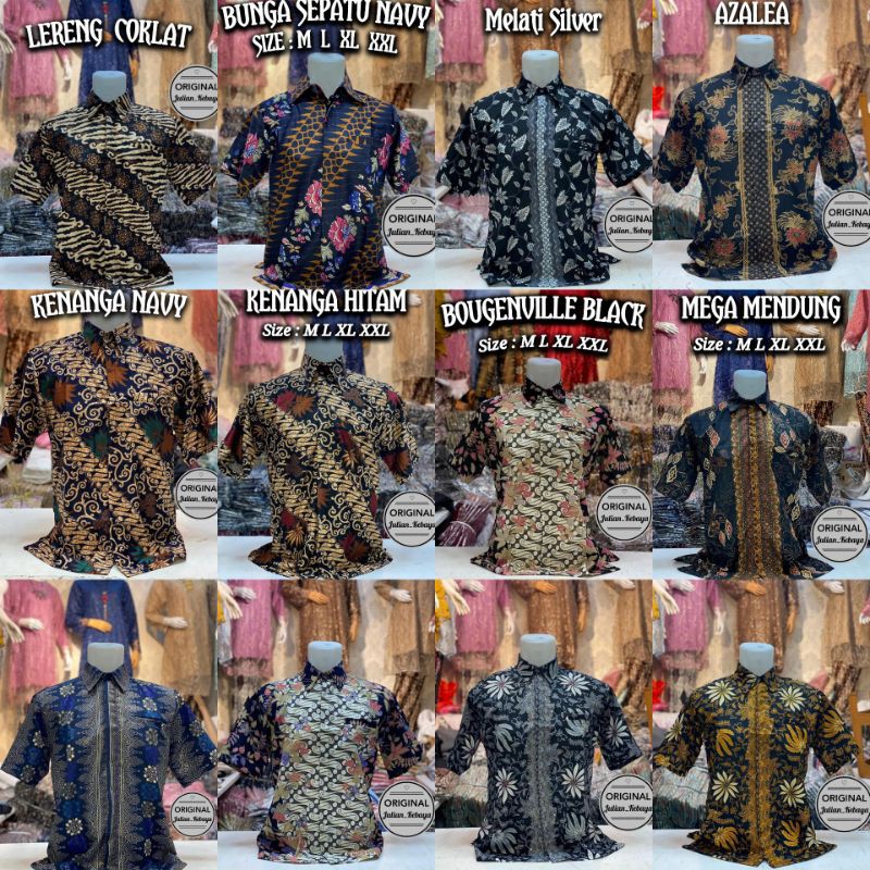 KEMEJA BATIK PRIA LENGAN PENDEK FASHION TANAH ABANG JAKARTA / KEMEJA BATIK TUNANGAN KONDANGAN COUPLE