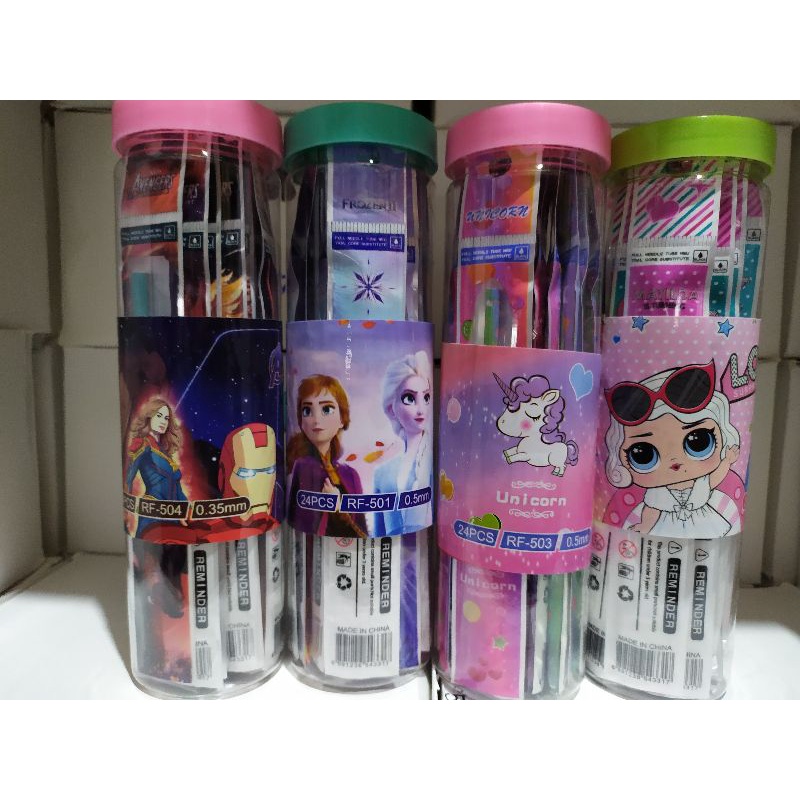 

Refill bulpen gel isi 20 pcs/Avenger/BT21/ Super Hero