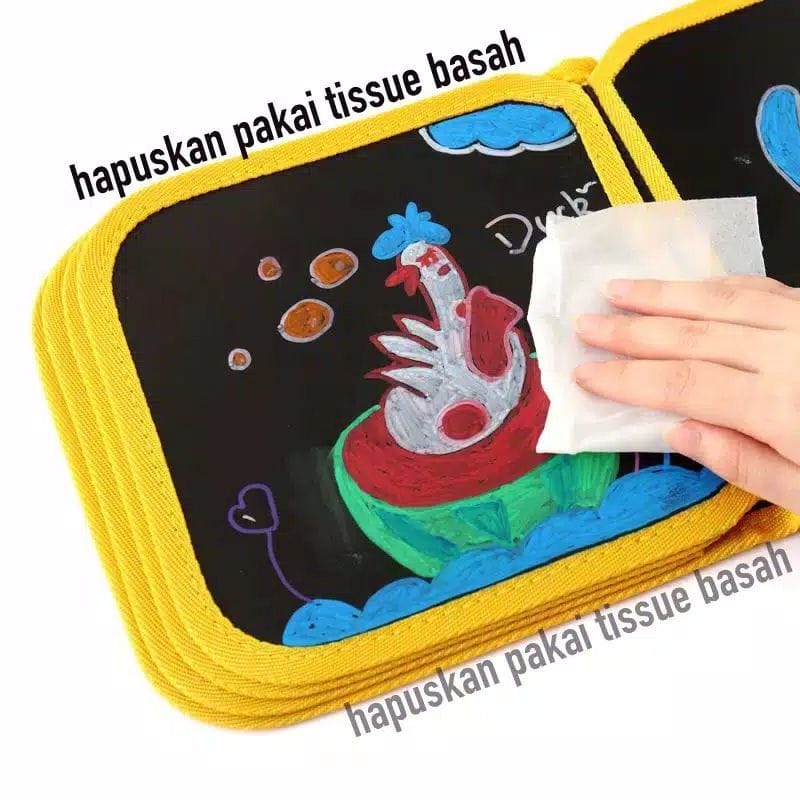 Buku Gambar bisa dihapus Papan tulis bisa dihapus Erasable Book 14 halaman 6 spidol