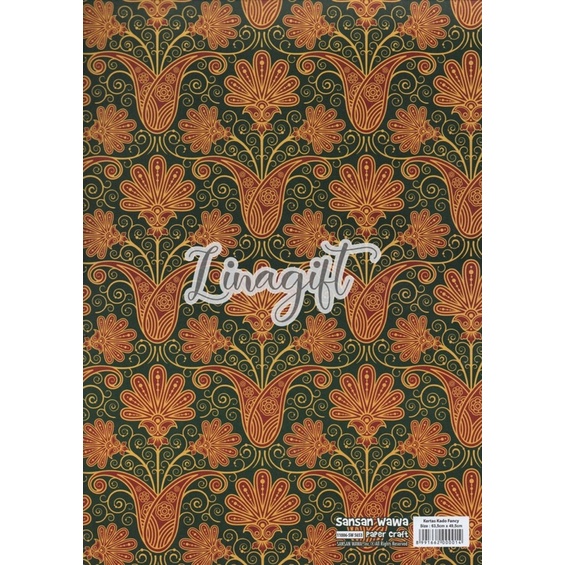 ( 5 Lembar ) BATIK SANWA - KERTAS KADO COKLAT JAWA - GIFT WRAP PAPER SANSAN WAWA CLASSIC EUSTHATIC BALI SIDOMUKTI PARANG LASEM TUJUH RUPA MEGA MENDUNG GARUT BETAWI PARUNG