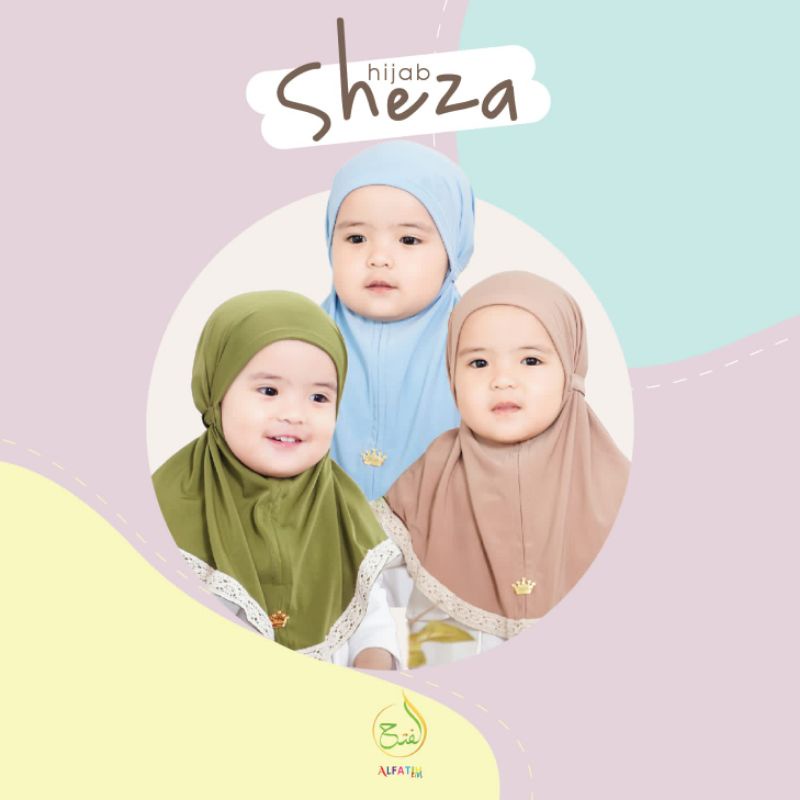 Alfatih Kids Sheza Hijab 2 Jersey ITY Original - Jilbab Instan Anak Perempuan Lucu Hijab Bergo Tali 