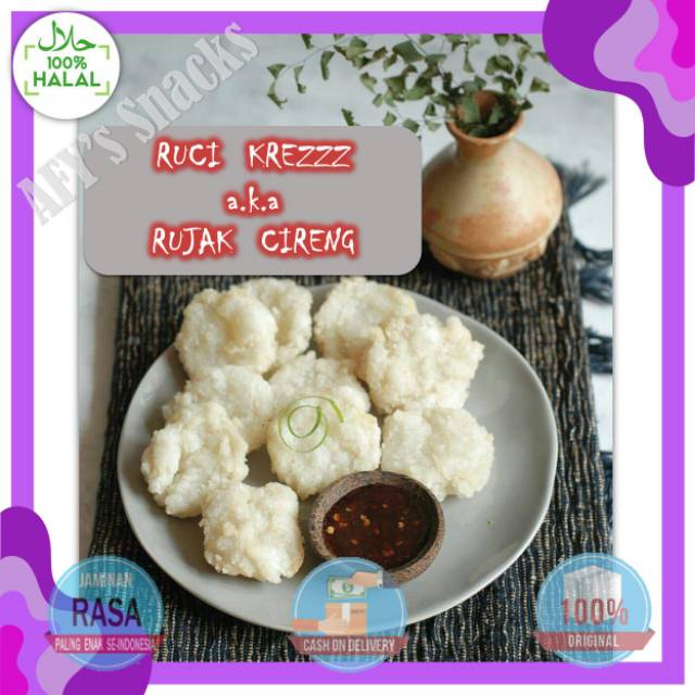 

Cireng Rujak Crispy Pedas Original Instan, Rujak Cireng Original