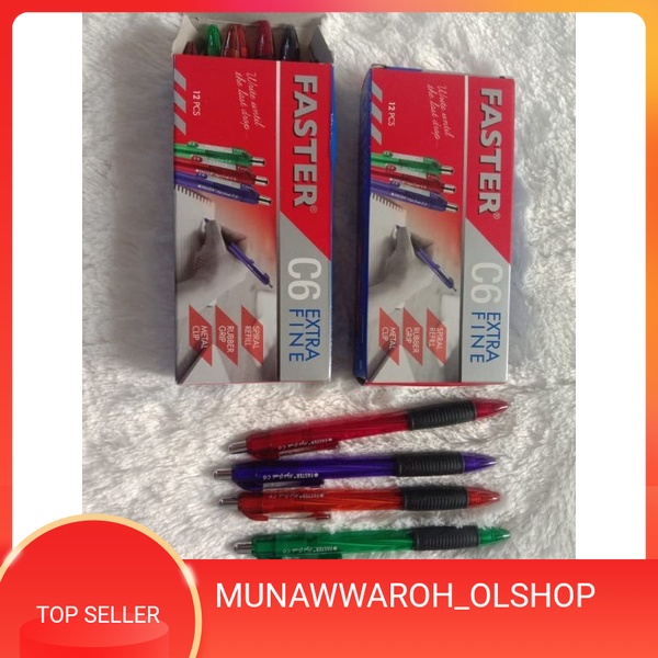 

TERMURAH!! ballpoint faster c6 pulpen gel cetek Original product