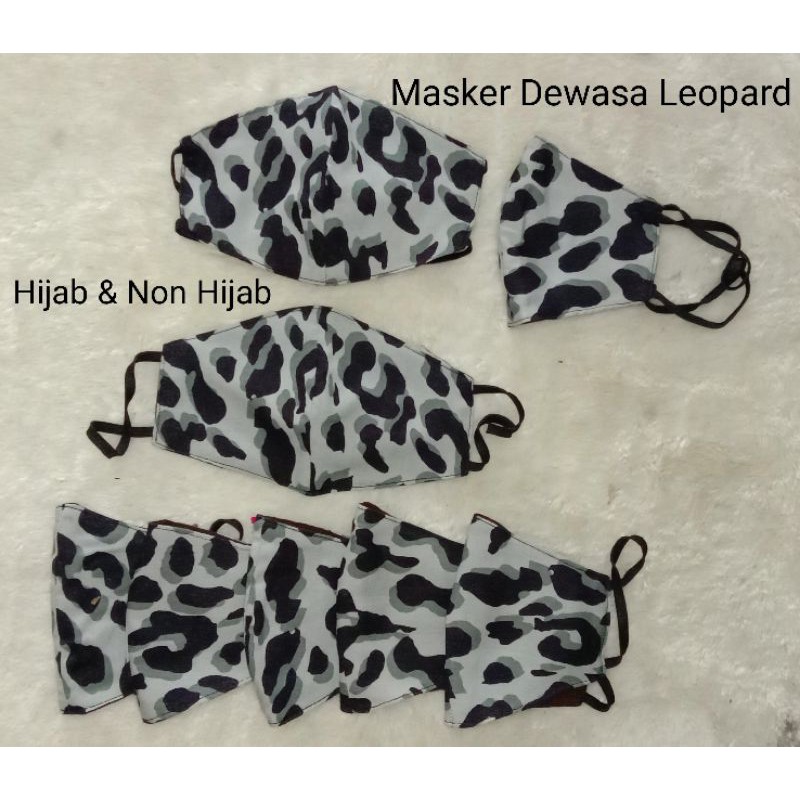 Grosir Masker kain leopard / masker kain macan