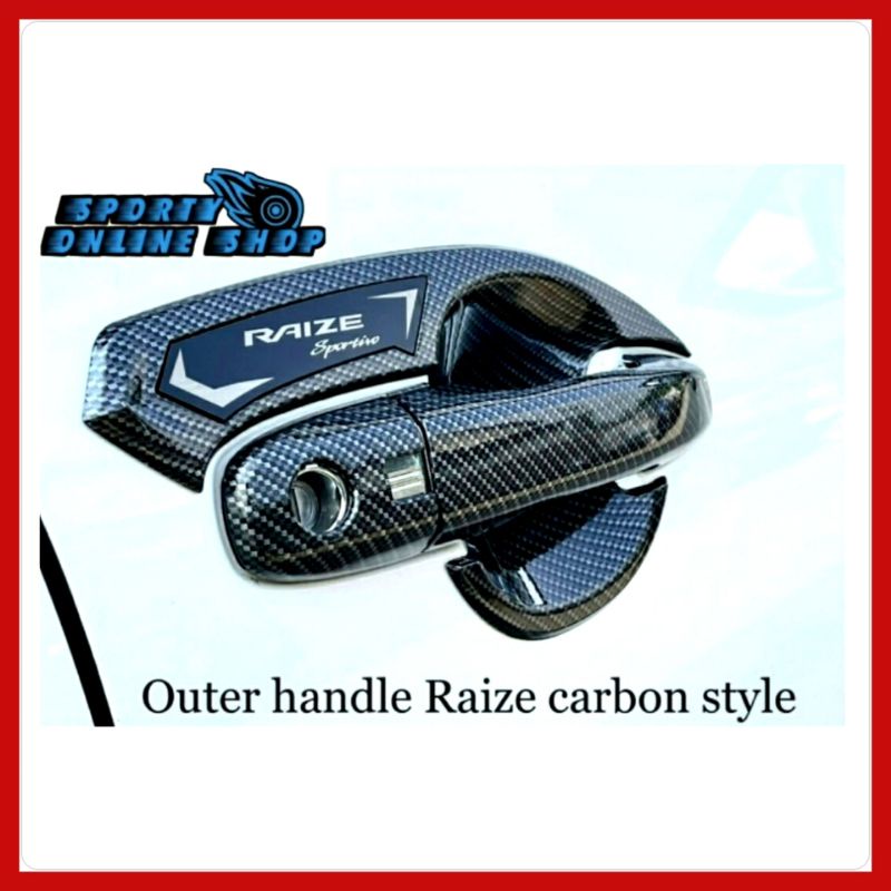 Handle Cover Pintu + Outer Raize Warna Carbon