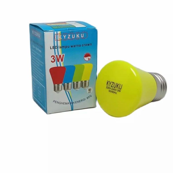 Lampu LED Crown Kyzuku 3 Watt Nyala Kuning