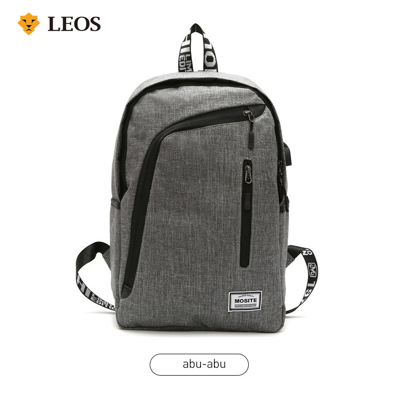 

LEOS Original Tas Ransel Backpack Laptop Murah Trendy Pria/Wanita + USB Port Kapasitas Besar