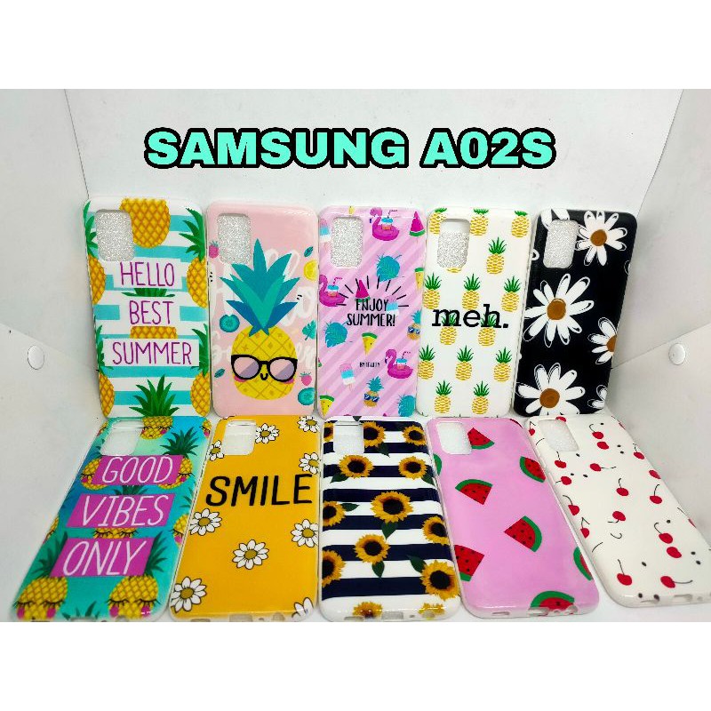 Softcase Samsung A02S Fruit dan flower bunga