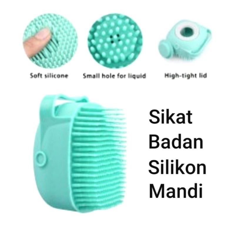 Sikat Mandi Silikon Dispenser Sabun Sikat Mandi Serbaguna