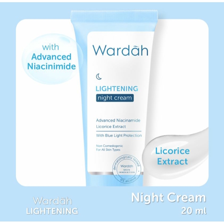 Wardah Lightening Night Cream Advanced Niacinamide 20 ml  