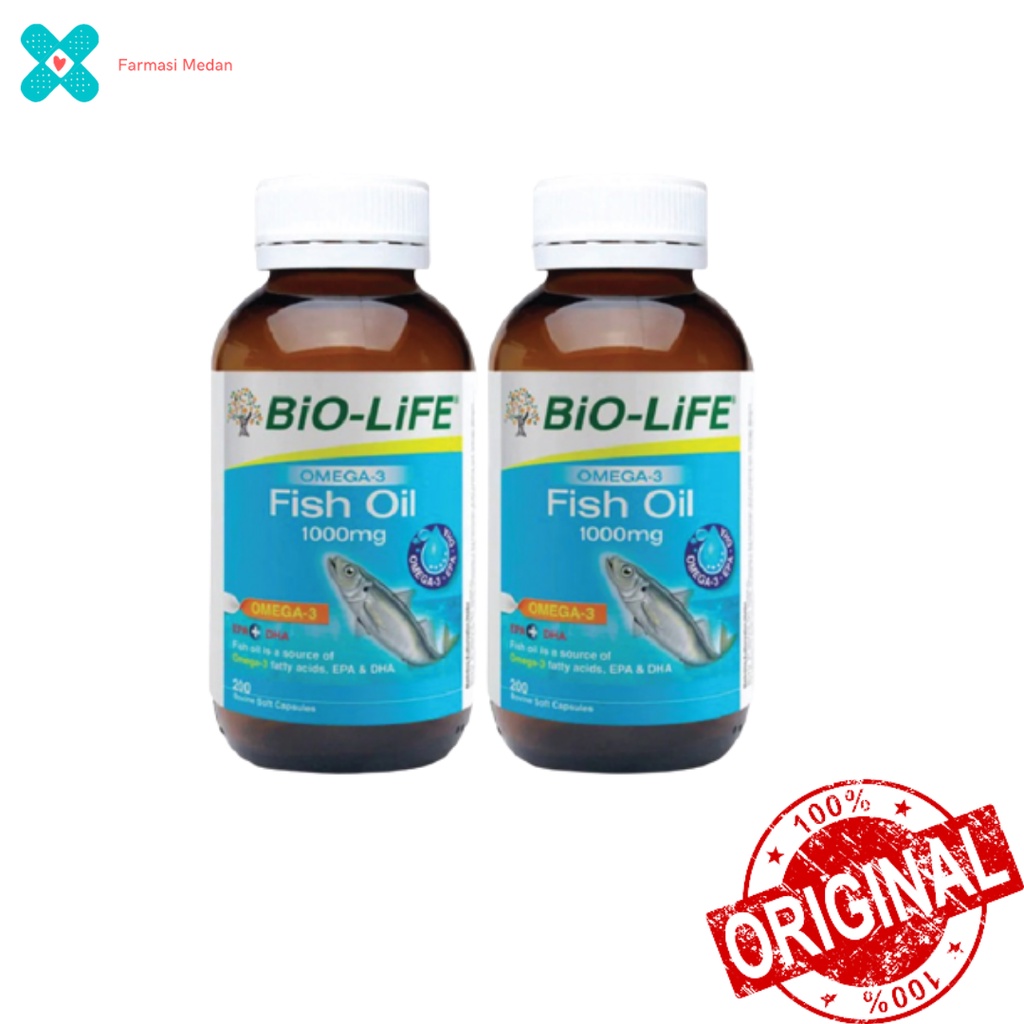 Bio Life Fish Oil Omega 3 1000 mg isi 200