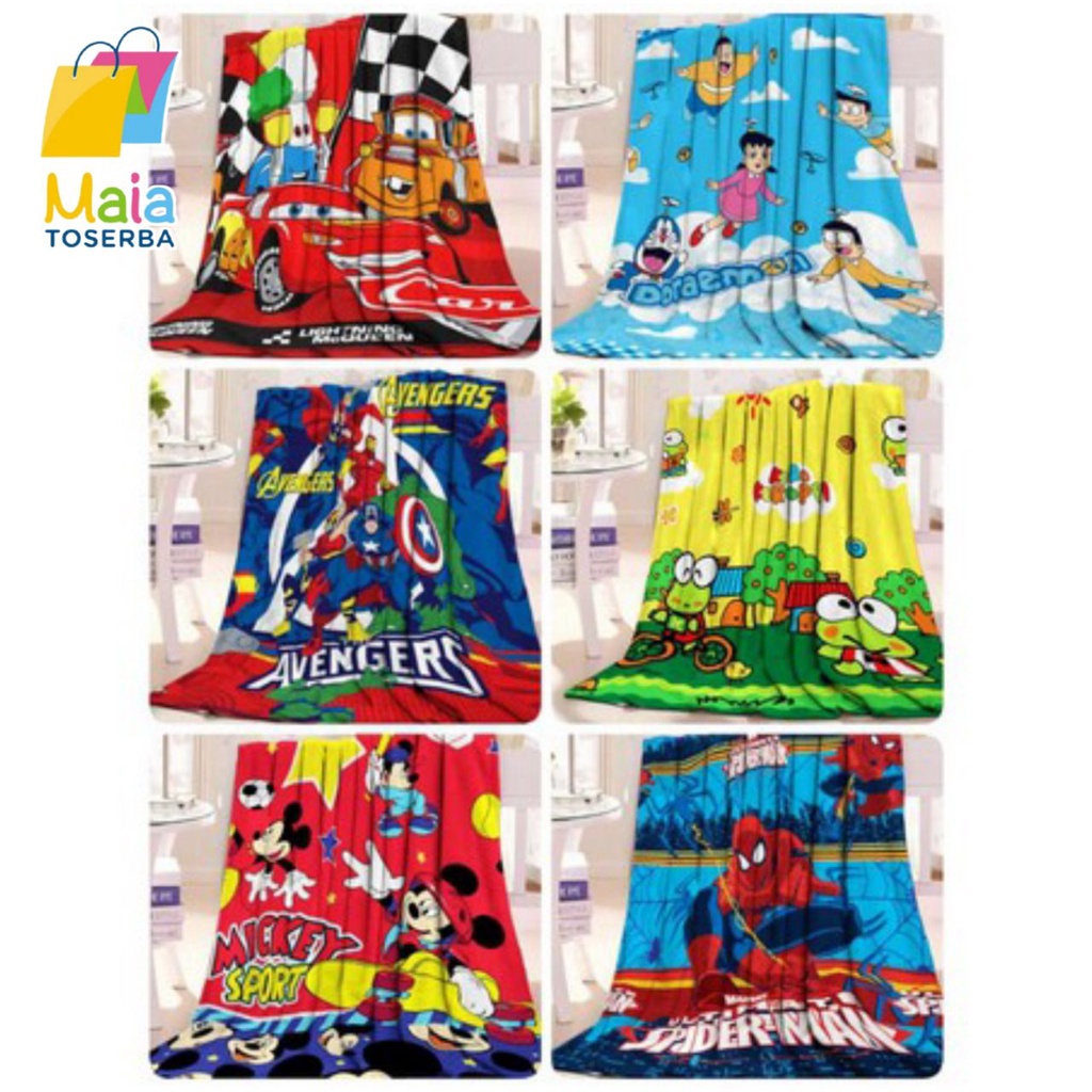 [MT] SELIMUT BULU KARAKTER 350 GRAM UK 135 X 185 CM-1