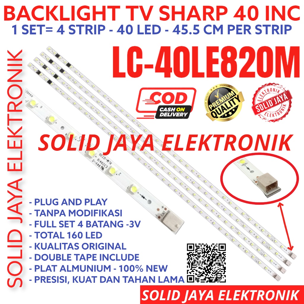 BACKLIGHT TV LED SHARP 40 INC LC 40LE820 40LE820M LC40LE820 LC40LE820M LC-40LE820M LC-40LE820 LAMPU BL LED 40LE 40K SMD STRIP 40INCH 40IN 40INC INCH STRIPS LED SHARP