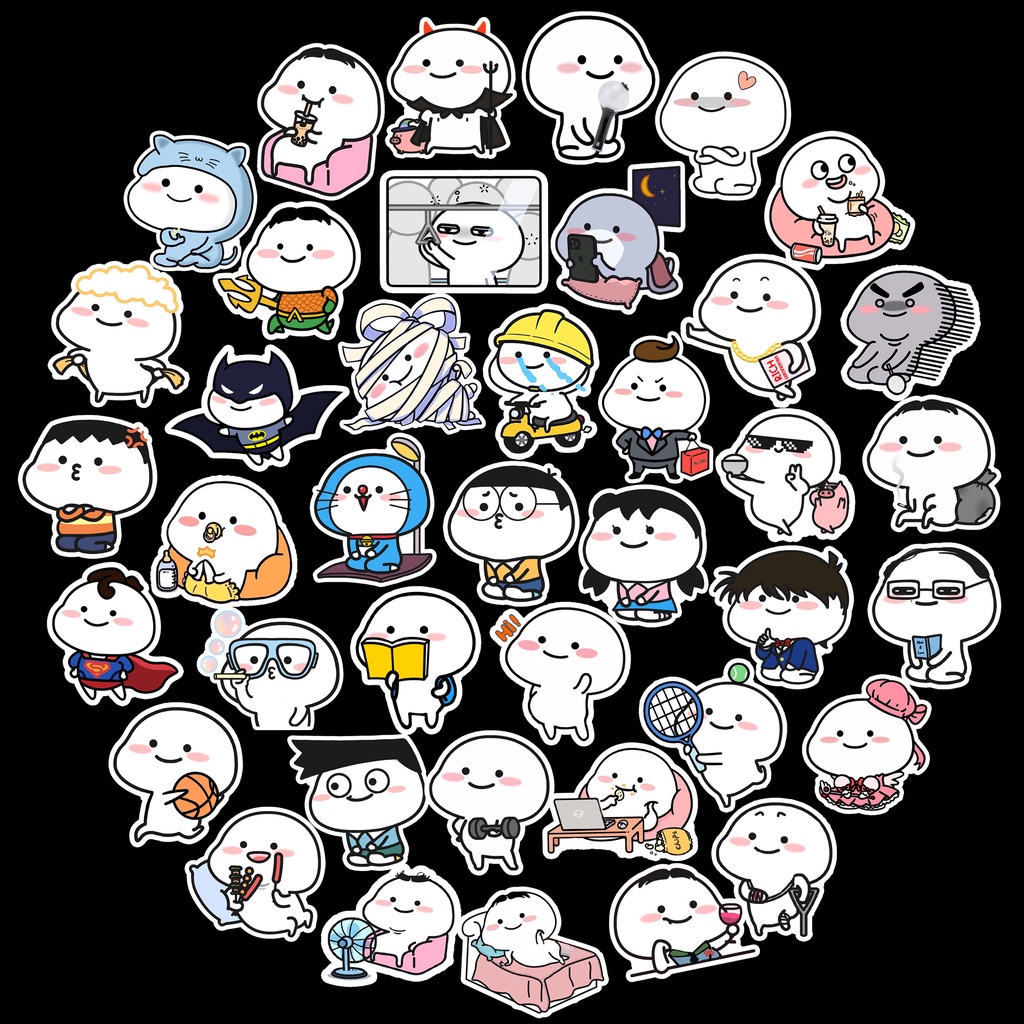 40Pcs STICKER QUBY PENTOL 2ND EDITION CUTE Waterproof