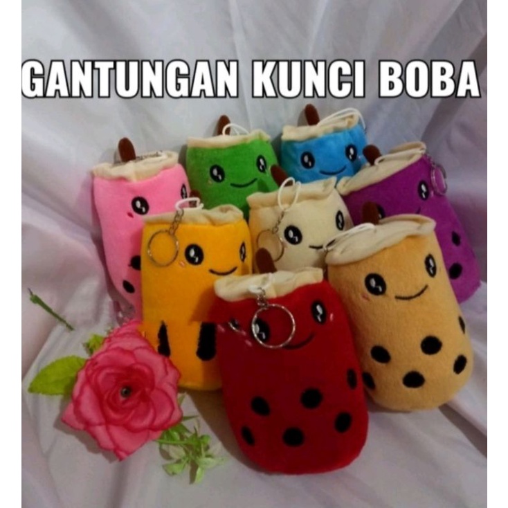 gantungan kunci boneka Boba mini imut/hiasan &amp;gantungan tas Boba mini/gantungan kunci imut