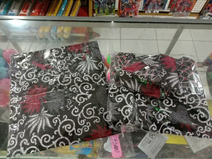 Couple Batik Tunik Modern Seragam Kerja Kantor Lengan Panjang