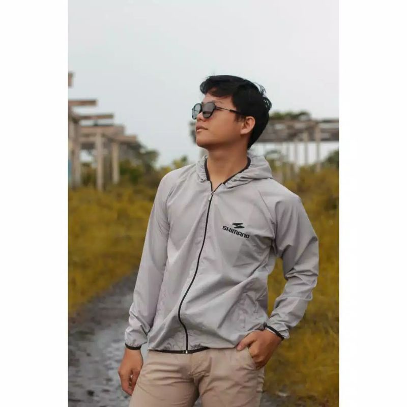 jaket pria wanita parasut shimano sauna lari bersepeda pria dan wanita-6