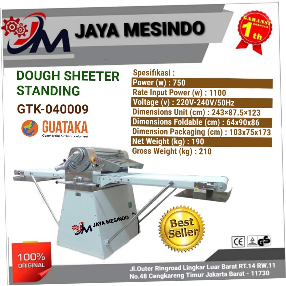 Dough Sheeter Standing/Mesin Pembuat Roti GTK-040009 GUATAKA