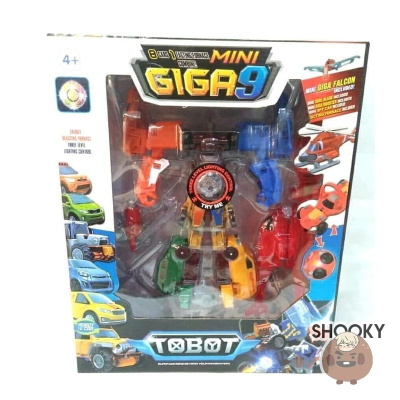 tobot giga 9 mainan robot giga 9 tobot besar Transformer 9 in 1