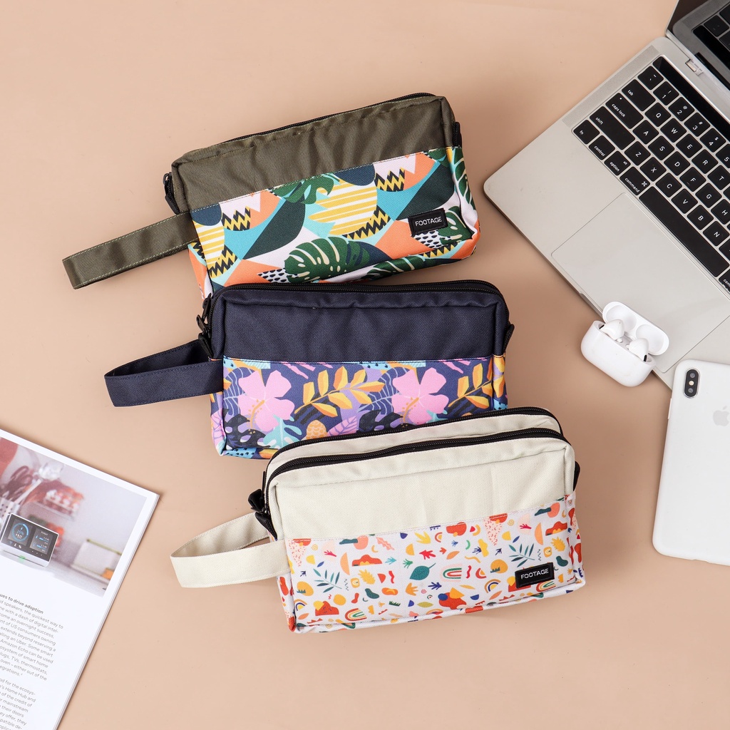 Pouch Hand Bag Clutch Tas Tangan Pria Wanita untuk Kerja Kantor Kuliah Jalan Footage TS-15