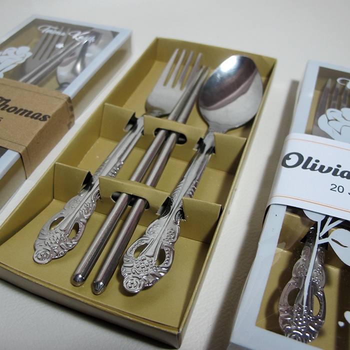sovenir sendok set wayang sendok garpu sumpit / souvenir sendok stainless steel tebal elegan /