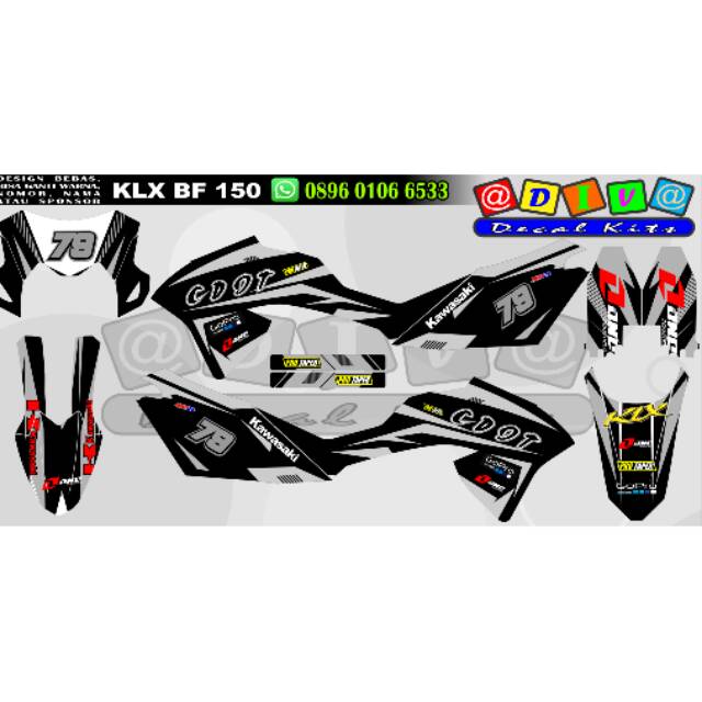 Decal klx bf silver codot