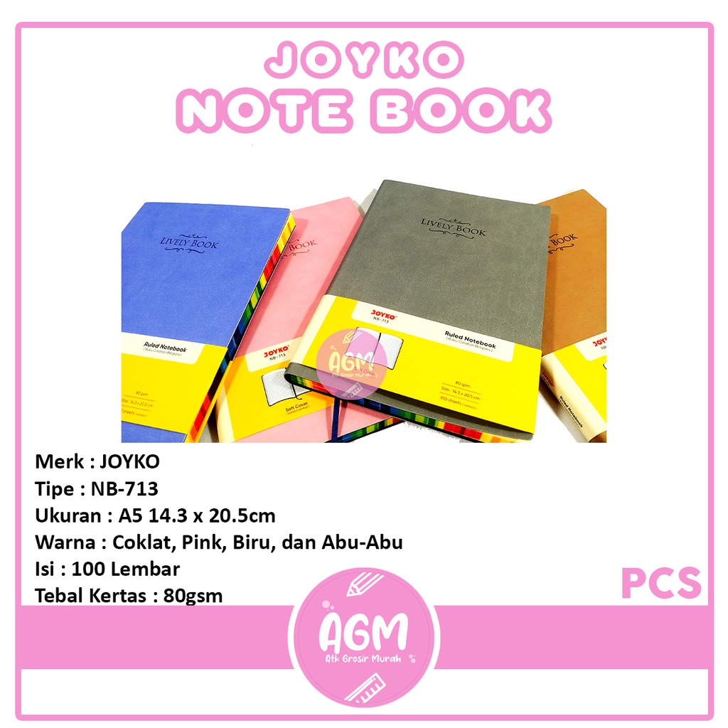 

JOYKO Notebook NB-713 Lively Book Buku Varian Jurnal - Per Pcs