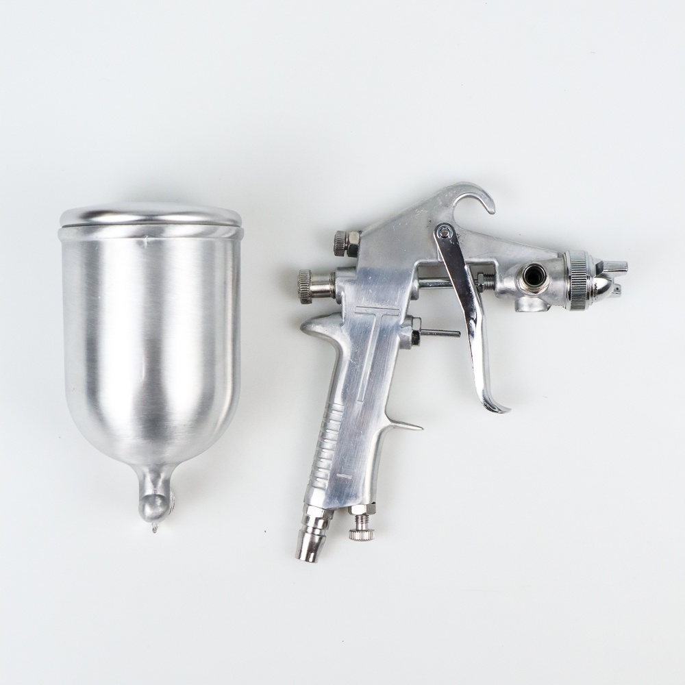 Professional Spray Gun Pneumatic Airbrush Metal Tank 1.0mm - F-75 - Silver