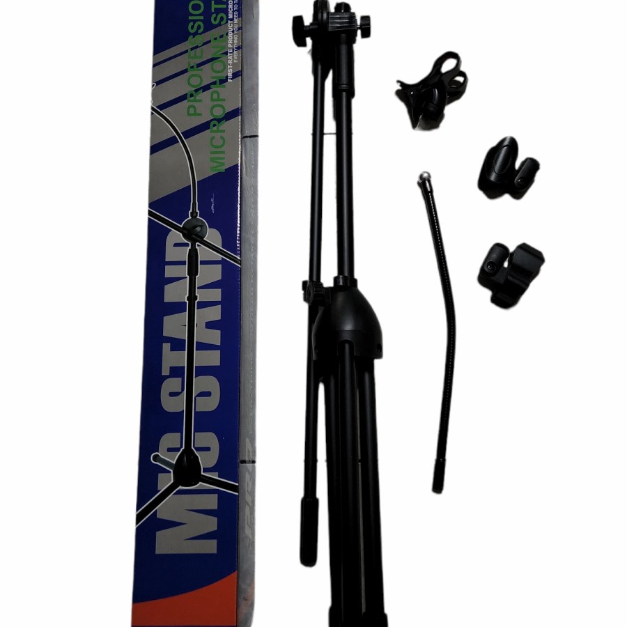stand mic lantai mt155 stand microphone kaki 3 + holder HP