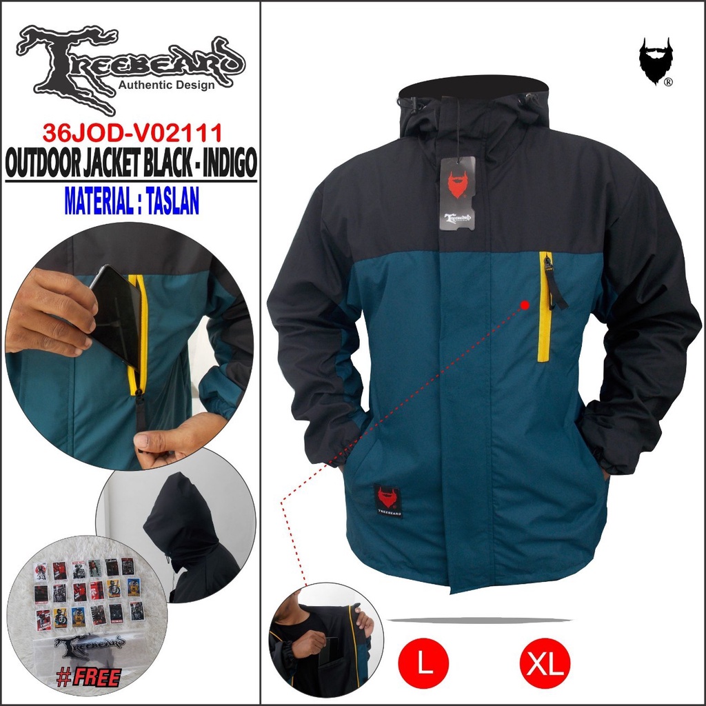 JAKET PARASUT OUTDOOR RIDE TREEBEARD PREMIUM